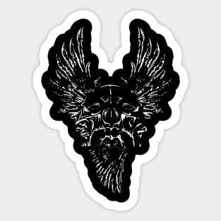 wing skull Sticker